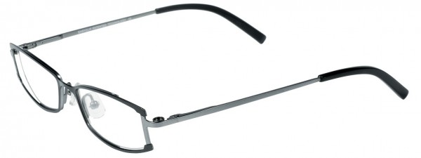EasyClip P6067 Eyeglasses, SATIN BLACK/GREY