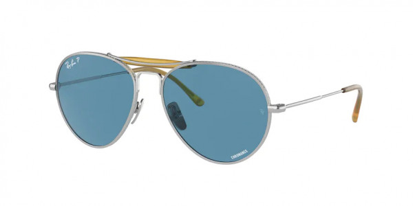 Ray-Ban RB8063 Sunglasses, 9209S2 SILVER POLAR BLUE (SILVER)