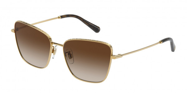 Dolce & Gabbana DG2275 Sunglasses, 02/13 GOLD GRADIENT BROWN (GOLD)