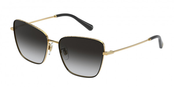Dolce & Gabbana DG2275 Sunglasses, 13348G GOLD/BLACK GREY GRADIENT (BLACK)
