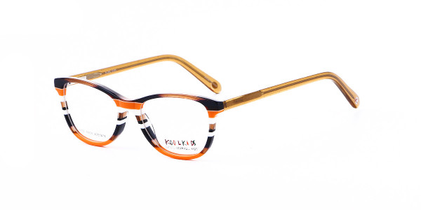 Alpha Viana K-2570 Eyeglasses, C1- brn/ orange strip