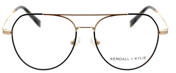 KENDALL + KYLIE GABBY Eyeglasses, Matte Black/Shiny Classic Gold