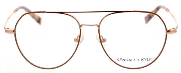 KENDALL + KYLIE GABBY Eyeglasses, Shiny Nude/Shiny Rose Gold