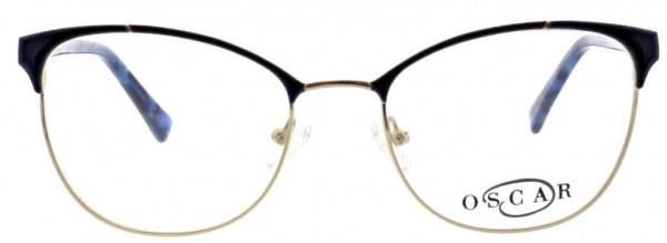 O by Oscar de la Renta OSL728 Eyeglasses, 414 Navy/ Shiny Gold