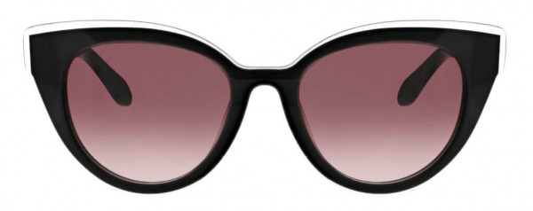 BCBGMAXAZRIA BA5000 Sunglasses, 651 Crystal Light Blush and Black/Smokey Rose Gradient