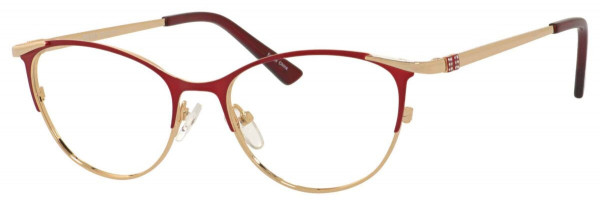 Scott & Zelda SZ7443 Eyeglasses, Satin Red/Gold