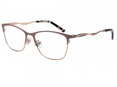 Amadeus A1028 Eyeglasses, Gold With Pink On Rim