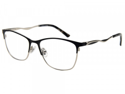 Amadeus A1028 Eyeglasses, Silver With Black On Rim
