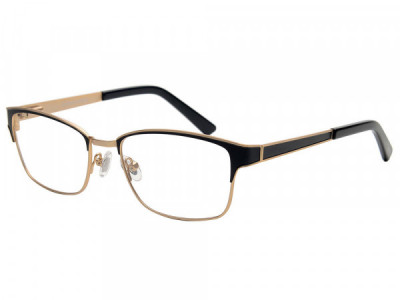 Amadeus A1024 Eyeglasses, Black Over Gold