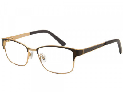 Amadeus A1024 Eyeglasses, Brown Over Gold