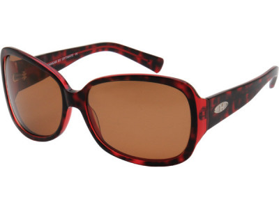 Heat HS0217 Sunglasses, Red Tortoise Frame With Brown Polarized Lens