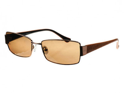 Heat HS0203 Sunglasses, Gold Frame With Brown Polarized Lens