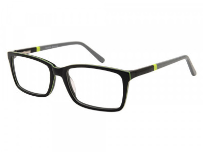 Baron BZ123 Eyeglasses, Black over Green