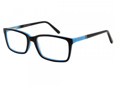 Baron BZ123 Eyeglasses, Black over Blue