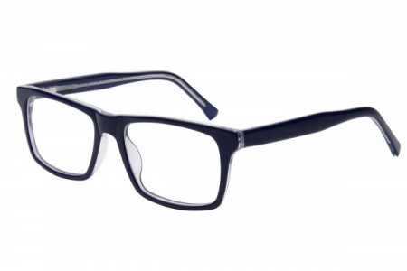 Baron BZ119 Eyeglasses, Navy Blue Over Crystal