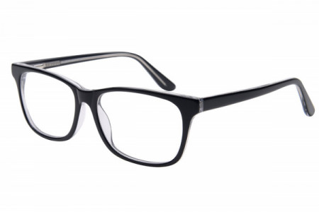 Baron BZ115 Eyeglasses, Shiny Black over Crystal