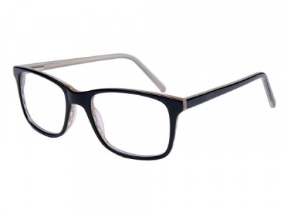 Baron BZ112 Eyeglasses, Black Over Tan Stripe