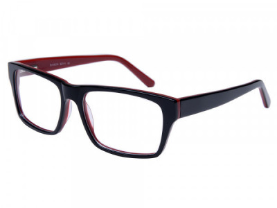 Baron BZ111 Eyeglasses, Black Over Red