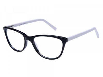 Baron BZ107 Eyeglasses, Black Over White Crystal