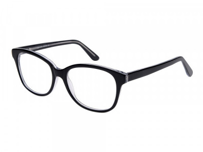 Baron BZ103 Eyeglasses, Shiny Black Over Crystal