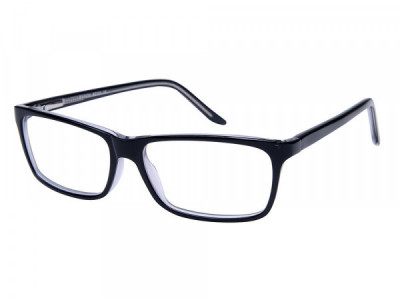 Baron BZ102 Eyeglasses, Shiny Black Over Crystal