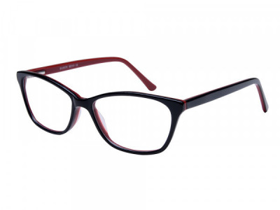 Baron BZ101 Eyeglasses, Black Over Red