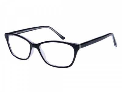 Baron BZ101 Eyeglasses, Black Over Crystal