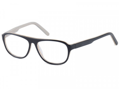 Baron BZ99 Eyeglasses, Black Over Tan Stripe