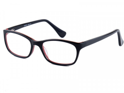 Baron BZ98 Eyeglasses, Black Over Red