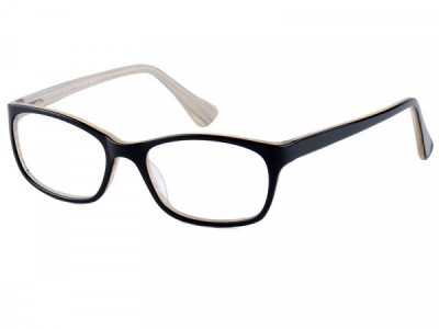 Baron BZ98 Eyeglasses, Black Over Tan Stripe