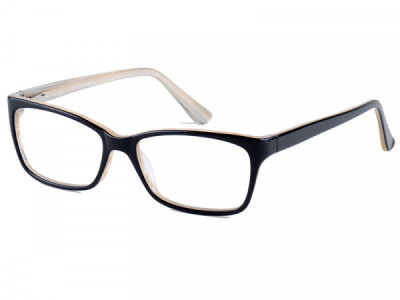 Baron BZ97 Eyeglasses, Black Over Tan stripe