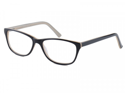 Baron BZ96 Eyeglasses, Black Over Tan Stripe
