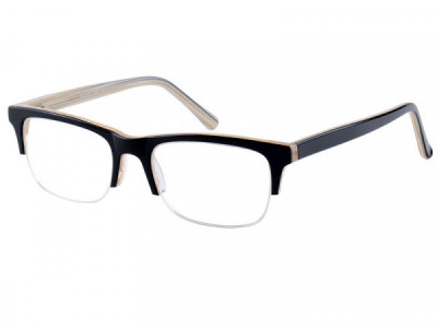 Baron BZ94 Eyeglasses, Black Over Tan Stripe