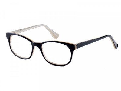 Baron BZ93 Eyeglasses, Black Over Tan Stripe