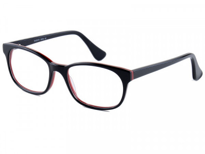 Baron BZ93 Eyeglasses, Black Over Red