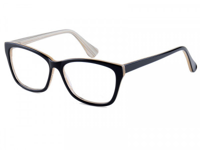 Baron BZ92 Eyeglasses, Black Over Tan Stripe