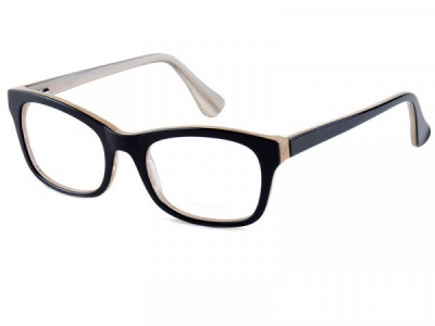 Baron BZ91 Eyeglasses, Black Over Tan Stripe