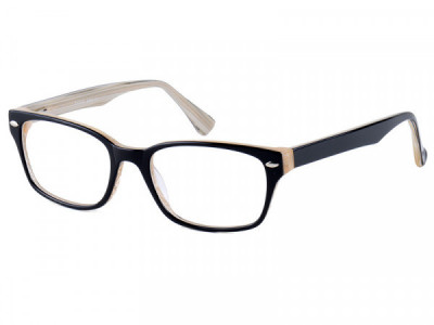 Baron BZ90 Eyeglasses, Black Over Tan Stripe