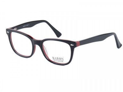 Baron BZ86 Eyeglasses, Black Over Red