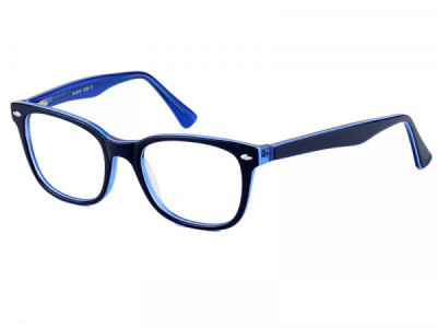 Baron BZ86 Eyeglasses, Navy Over Light Blue Crystal