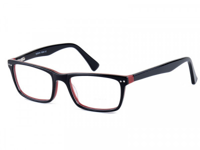 Baron BZ84 Eyeglasses, Black Over Red
