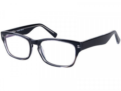 Baron BZ80 Eyeglasses, Shiny Black Over Crystal