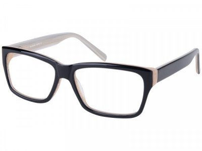 Baron BZ79 Eyeglasses, Black Over Tan Stripe