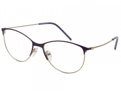 Baron 5297 Eyeglasses, Matte Silver With Purple