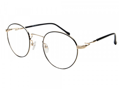 Baron 5293 Eyeglasses, Gold With Black On Rim