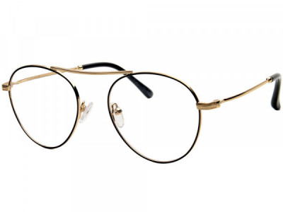 Baron 5290 Eyeglasses, Gold With Black On Rim