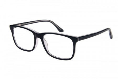 Baron BZ134 Eyeglasses, Shiny Black Over Crystal