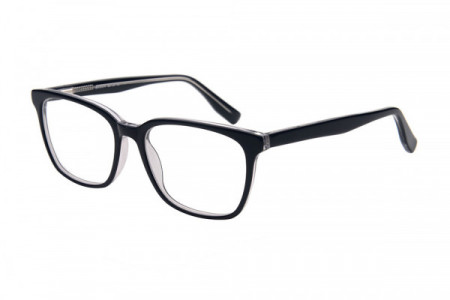 Baron BZ129 Eyeglasses, Shiny Black Over Crystal