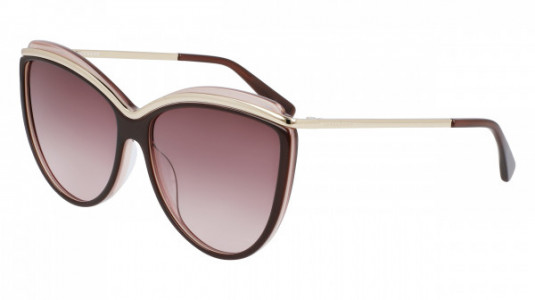 Longchamp LO676S Sunglasses, (202) BROWN/ROSE