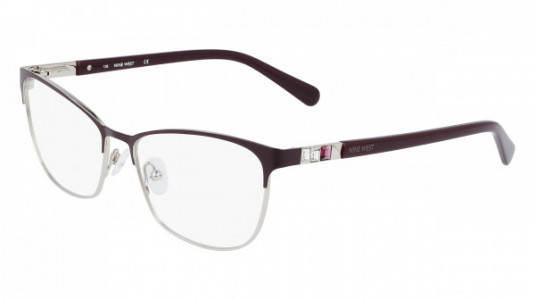 Nine West NW1099 Eyeglasses, (505) PLUM / SILVER
